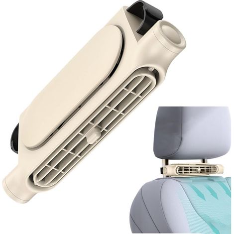 Ventilateur Siège Arrière Auto Rechargeable 3000mAh 3 Vitesses (1/5)