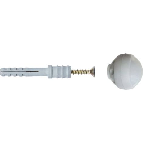 Fermaporta 8x60mm bianco con tassello ad espansione