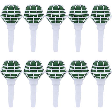 Lot de 10 supports pour bouquets, verts, supports pour bouquets de mariée, décoration, mousse florale pour fleurs fraîches, mousse florale à faire soi-même pour compositions florales, accessoires pour (1/5)