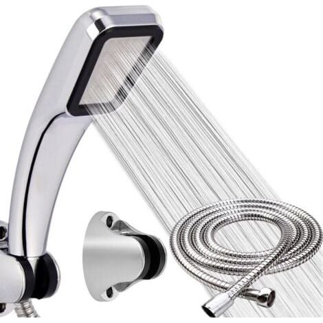 Cabezal de ducha de alta presión, paquete de 3, ducha de baño, ducha de mano, ahorro de agua, fácil instalación - Método de rociado en forma de cadera (1/5)