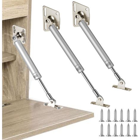 Charnières Abattantes 100N pour Meuble, Support de Porte Relevable avec Maintien en Position, Lot de 2 (1/5)