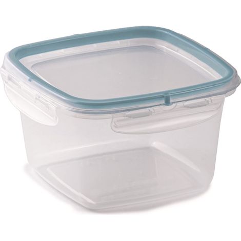 Snips Set 3 PZ Contenitore Quadrato  1 Lt  Contenitore Per Cibi  4 Chiusure di Sicurezza  14,7 x 14,7 x 12 cm  Made in Italy  Bpa Free (1/4)