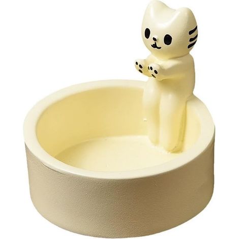 Bougie Chat,Photophores en Résine en Forme de Chat avec Pattes Chauffantes Décoration Chaton pour Les Amoureux des Chats Bougeoir Décoratif pour Une Maison Chaleureuse (1/5)