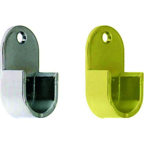 Reggitubo laterale cromato per tubo tondo ø 18 mm - 10 pz