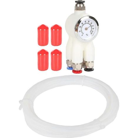 4-in-1-PTFE-Adapter für Bambu X1/P1 X1C P1S P1P A1 A1 Mini-Materialrohr-Erweiterungsanschluss AMS verbindet 4 Zuführmodule (1/5)