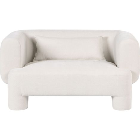 Sofa 2-Sitzer HOGBO Stoff Weiß