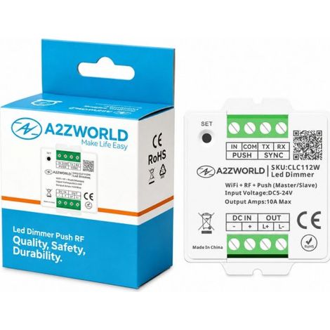 Led Dimmer Push WIFI RF 2.4G Pulsante, Master Slave, Memoria, APP TUYA, 5V 12V 24V 10A, Compatibile Con CLC101R, Sostituzione CL9111 CL9115 SH9111 MMC1418, 45X45X15mm