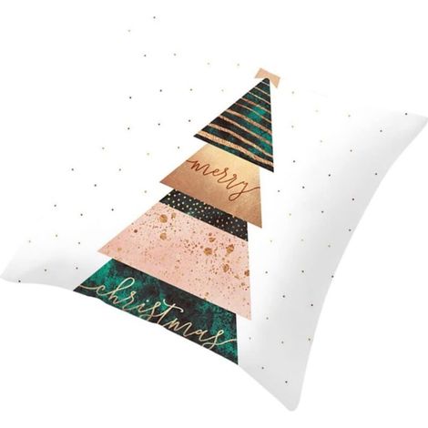 Fodera per cuscino natalizia in lino - Design festivo e creativo per divano, letto o poltrona - Ideale per casa e ufficio