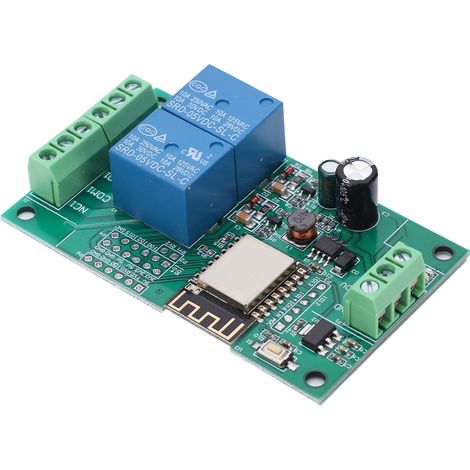Module Relais WiFi 2 Canaux PCB DC 8-80V pour ESP8266 Développement Secondaire Apprentissage IoT (1/5)