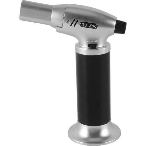 Mini lampe torche rechargeable et coupe-vent avec flamme réglable et verrouillage de sécurité, idéale pour le camping, la cuisine, les bougies et le barbecue. (1/5)