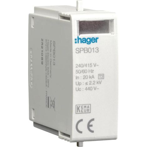 Cartouche 40kA T2 IT 440 - HAGER SPB013