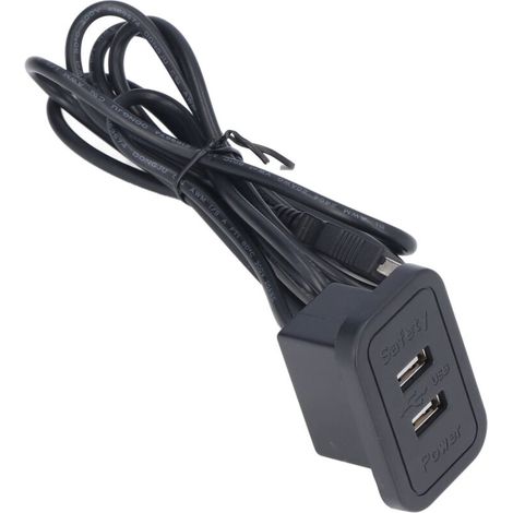 Station de charge double USB 5V pour canapé, hub d'alimentation USB encastrable, panneau de câblage, prise de courant pour usage domestique (1/5)
