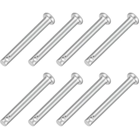 8pcs M3x25mm Goupilles à Trou Unique, Goupille de Verrouillage Acier Inoxydable 304, Goupilles à Tête Plate de Chape pour Verrou Remorque Réparation Fixation Mécanique Équipement (1/5)