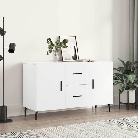 Buffet, Meuble de Rangement, Armoire de Cuisine blanc 100x36x60 cm bois d'ingénierie NKK27383 (1/5)