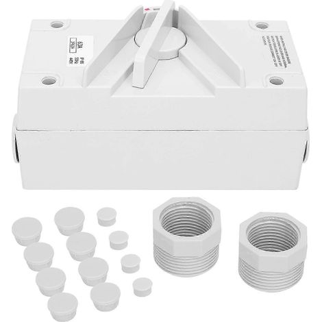 Interrupteur Sectionneur Étanche CF-3P63A Triphasé 63A, Boîtier Industriel Anti-Poussière et Imperméable, Coupure de Sécurité pour Usage Extérieur (1/4)