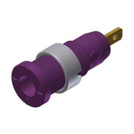 Douille banane Ø de la broche: 2 mm Hirschmann Test & Measurement MSEB 2610 F 2,8 Au 975455709 viole (1/2)