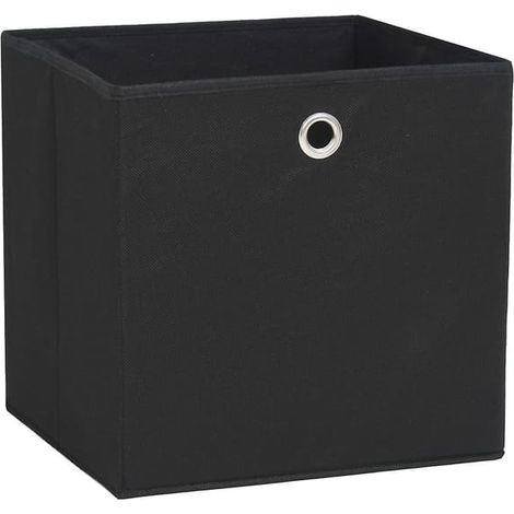 Förvaringslådor 4-pack Tyg non tissé 32x32x32 cm Noir