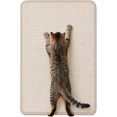Tapis Griffoir Chat Sisal 60 x 40 cm Blanc (1/5)