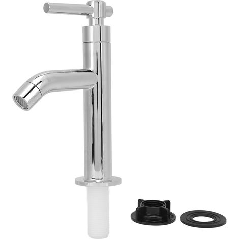 Ortviai Robinet unique froid pour camping-car, caravane, bateau – plastique chromé, filetage 20 mm (1/5)