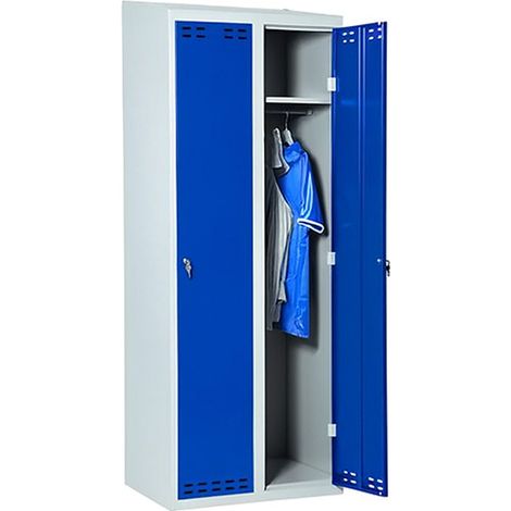 Garderobenschränke mit Schließfächern - 2 Türen - Blau - 4011071320