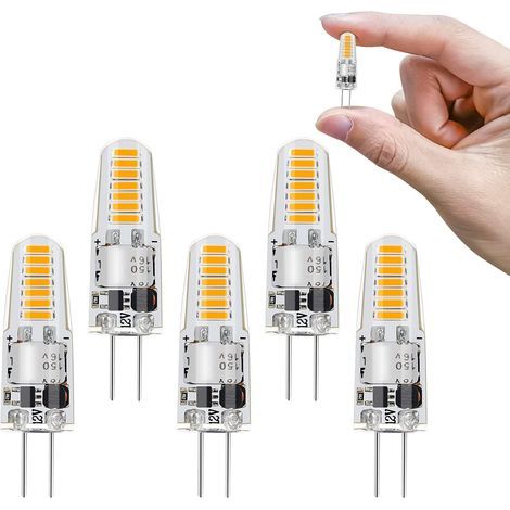 Pack of 5 G4 LED Bulbs 1.2W Warm White 3000K 12V Halogen Replacement for Living Room Kitchen (1/5)
