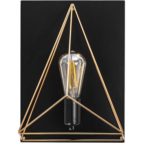 APPLIQUE da PARETE APP1095-1W NERO 1-PUNTI LUCE E27 25X20X34CM