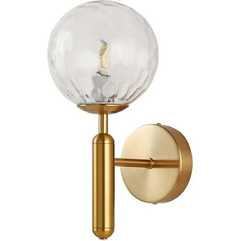 Applique Murale en Verre Lampe de Chevet Applique Murale Moderne pour Chambre Salon Bar Industriel AllE Luminaires YYV (1/4)