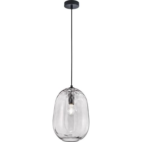 Pendelleuchte Esszimmerleuchte Esstischlampe Hängeleuchte Glas grau transparent (1/3)
