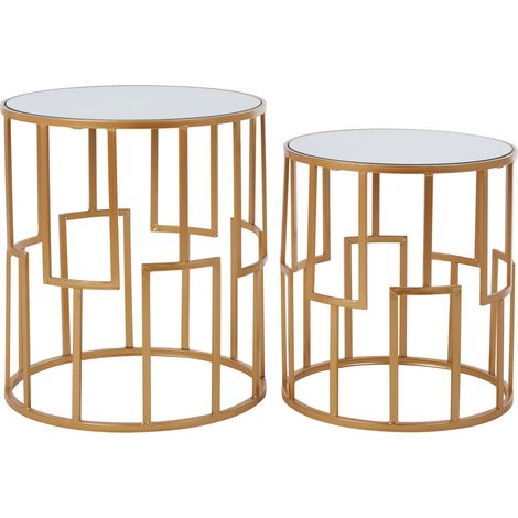 Premier Housewares Avantis Set of 2 Round Side Tables (1/2)