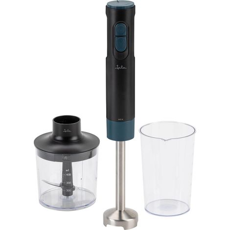 Mixeur plongeant 800 W lames et pied en acier inoxydable Vitesse réglable et fonction turbo Comprend hachoir et verre doseur 600 ml Nettoyage facile (1/5)