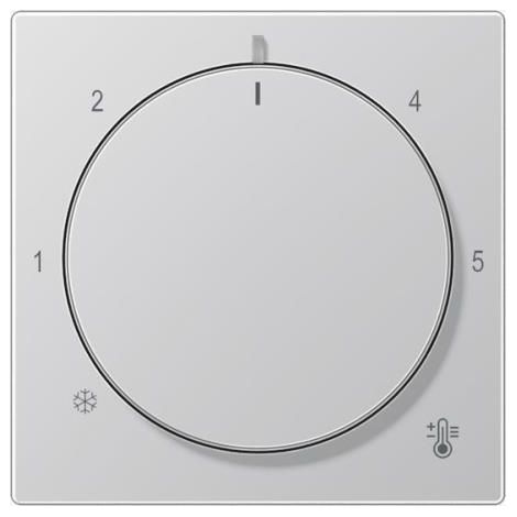 Jung Copertura per termostato, Termoplastica verniciata, Serie A, aluminium A 1749 BF AL