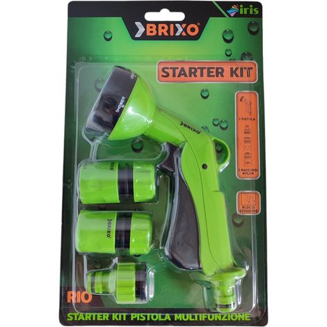STARTER KIT IRIS PISTOLE RIO ACCESSORI PER TUBO TUBI  GIARDINO (1/3)