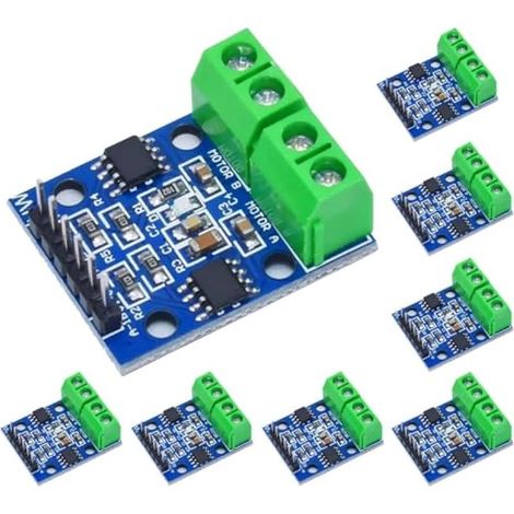Module de commande de moteur CC L9110S (8 pièces), carte de commande double moteur CC 2,5-12 V, pont en H pour moteur CC double ou moteur pas à pas biphasé à 4 fils (1/5)