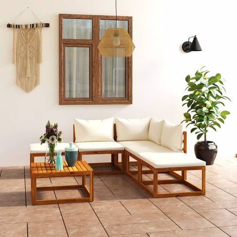 6 Piece Garden Lounge Set with Cushions Solid Wood Acacia (UK/IE/FI/NO only) vidaXL (1/5)