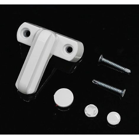 4 verrous de fenêtre en alliage de zinc - Lot de 4 verrous de porte blancs - Sécurité domestique pour portes et fenêtres - Compatible avec les modèles UPVC/PVC (1/5)