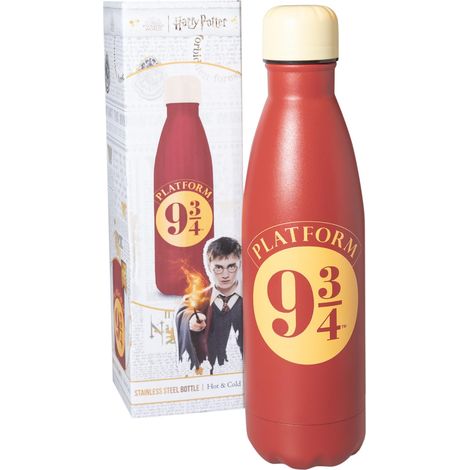 Grupo Erik: Bottiglia termica Harry Potter Binario 9 e 3/4 500 ml Borraccia termica a doppia parete in acciaio inox, chiusura ermetica e BPA free, Harry Potter Gadget (1/5)