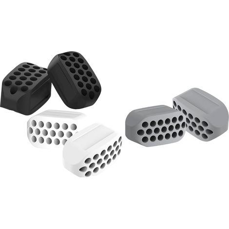 Appareil d'exercice pour la mâchoire pour hommes, 3 niveaux de résistance, comprimés d'exercice pour le contour de la mâchoire, 6 pièces, en silicone, entraîneur et modeleur de mâchoire pour un visage (1/5)