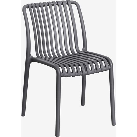 Chaise de jardin empilable en polypropylène Wendell SKLUM Gris Graphite