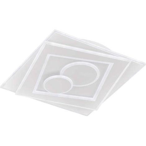 Plafonnier salon lumière LED dimmable lampe télécommandée 50x50 cm (1/4)