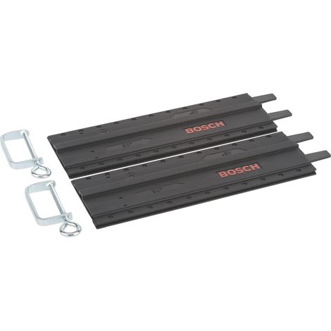 Bosch 2tlg. Führungsschiene aus Kunststoff mit Schraubzwingen 700 mm (2x 350 mm) (1/3)