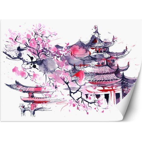Papier peint pagodes japonaises - 250 x 175 cm (1/4)