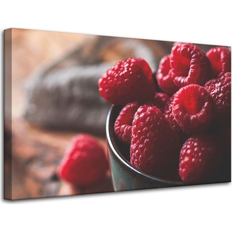 Leinwanddruck „Rote Himbeere Küche“ 80 x 50 cm