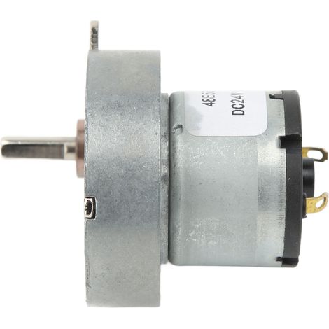 Moteur à engrenages DC 24V 100RPM, couple élevé, vitesse réglable, réversible, auto-bloquant, motoréducteur 48E520 (1/5)