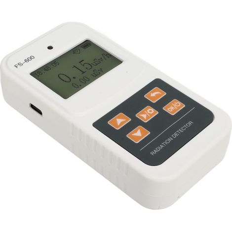 Compteur Geiger, détecteur de rayonnement nucléaire portable, moniteur de rayonnement bêta-gamma-rayons X, affichage numérique, haute précision, blanc (1/5)