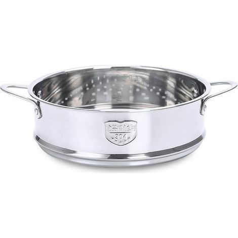 Gemüsedämpfereinsatz, Edelstahl-Dampfkorb, Dampfeinsatz, 20 cm Innendurchmesser, aus lebensmittelechtem Edelstahl 304, langlebig, für gesünderes und schnelleres Kochen (1/5)
