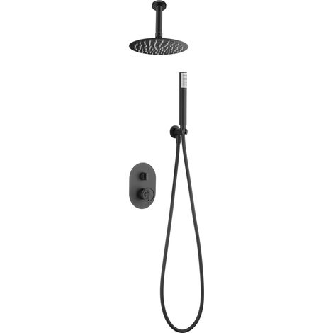 IMEX - columna ducha empotrada con grifo negro (1/5)
