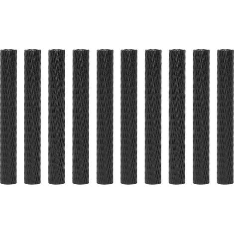 Pack of 10 black M3x40 aluminum round spacers for quadcopters (1/5)