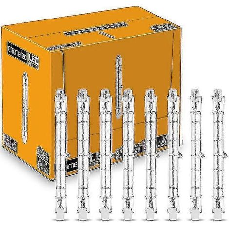 Packung mit 6 Halogenlampen R7s 118 mm 230 W dimmbar 230 V 4650 lm 2800 K warmweiß energiesparende Wolfram-Linearlampen Strahler J118 Sicherheitslampe [Ener (1/2)