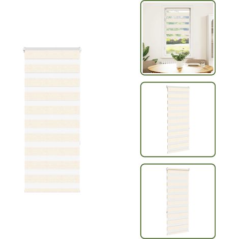 The Living Store Doppelrollo Marmorbeige 60x150 cm Stoffbreite 55,9 cm Polyester - Doppelrollo (1/5)