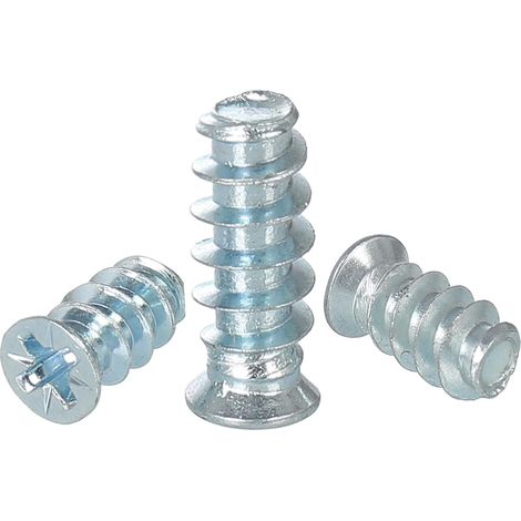 250 Pièces Vis Euro Cruciformes à Tête Fraisée - 6,3 x 11,5 mm, 13 mm, 16 mm - Vis Spéciale à Bois Pozidriv en Acier Zingué - Filetage Total, Perçage 5 mm (1/5)